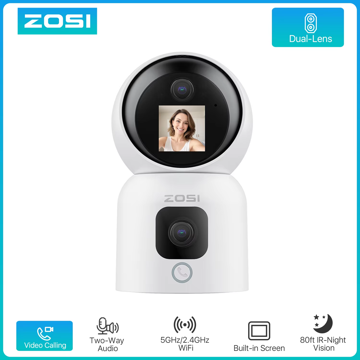 Smart Home Battery Camera Ezviz - ZOSI 360° Smart Home Security Camera