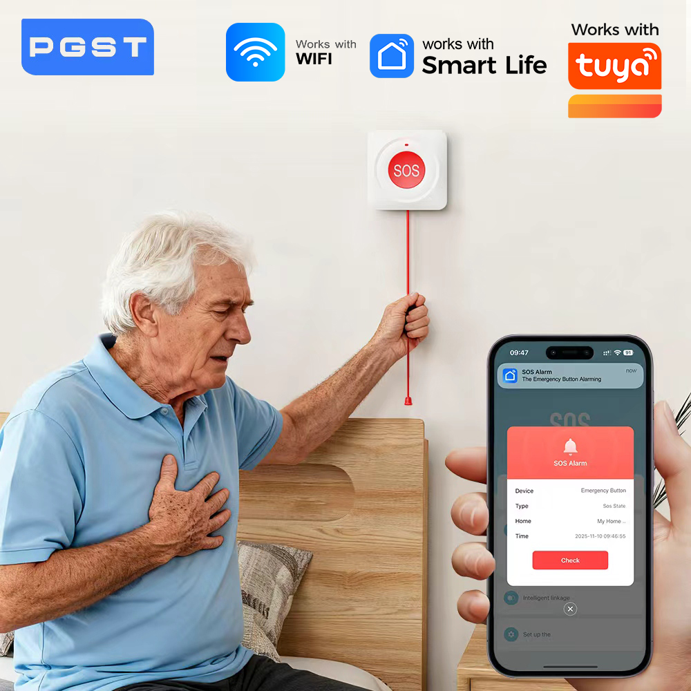 Smart Home Network - WIFI Zigbee Buttontons SOS Push-button Work