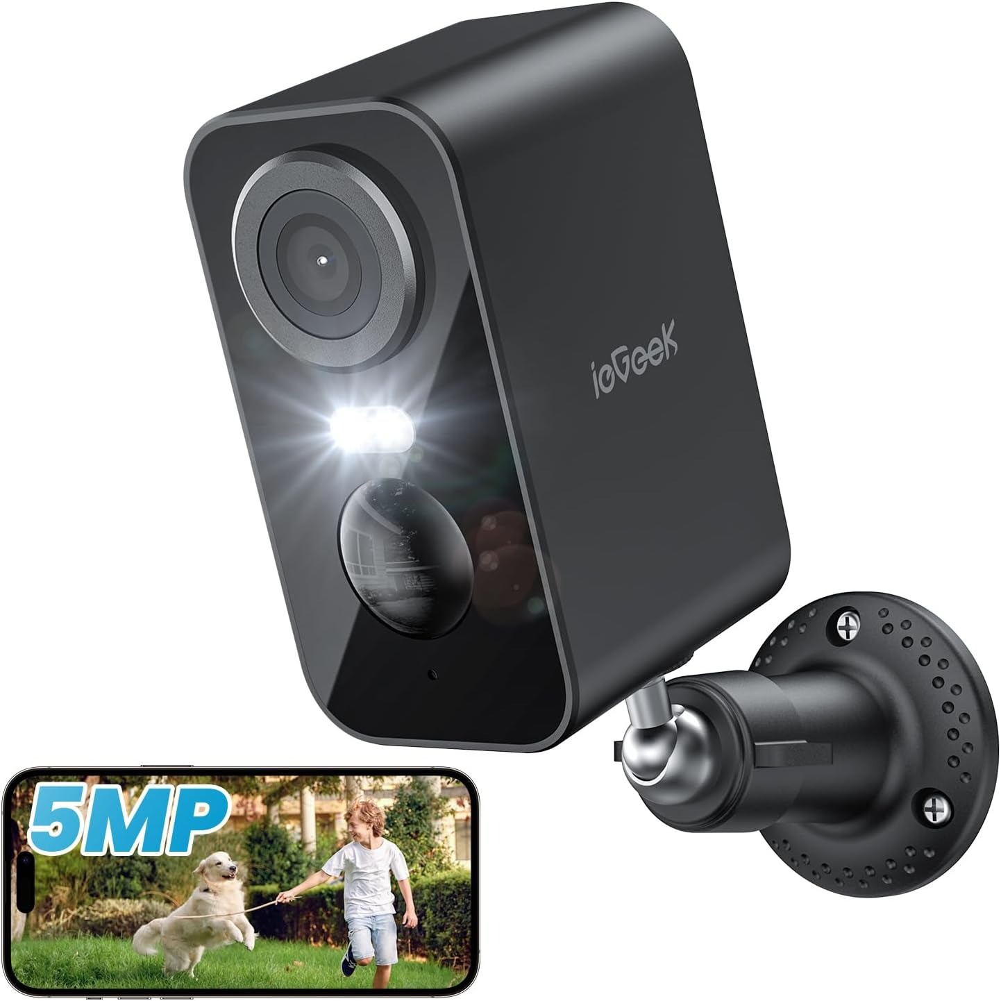 Smart Home Battery Camera Ezviz - IeGeek 5MP WiFi Outdoor Surveillance Camera