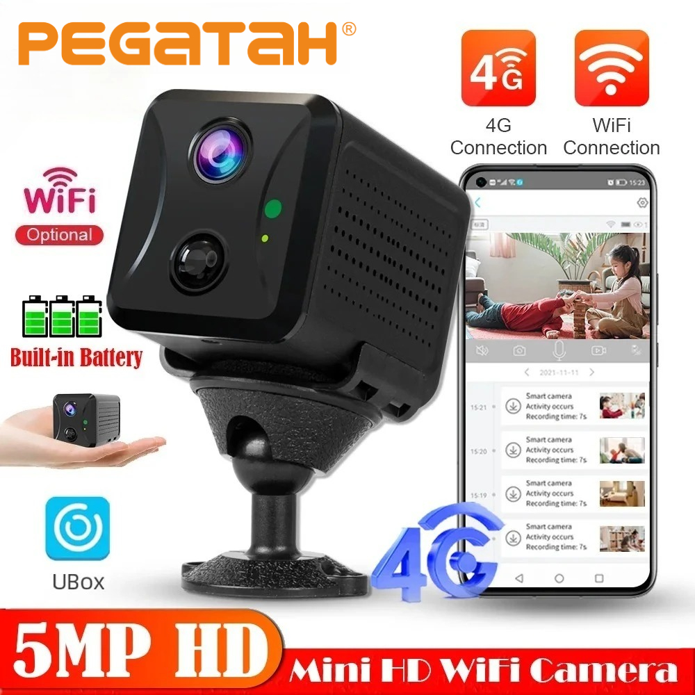Smart Home Battery Camera Ezviz - Ubox 5MP HD Mini Camera 4G