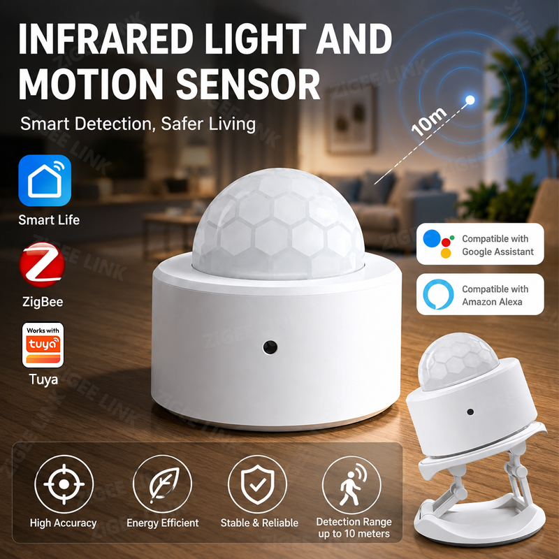 Smart Home Google Assistant - ZigBee 3.0 PIR Motion Sensor Wireless