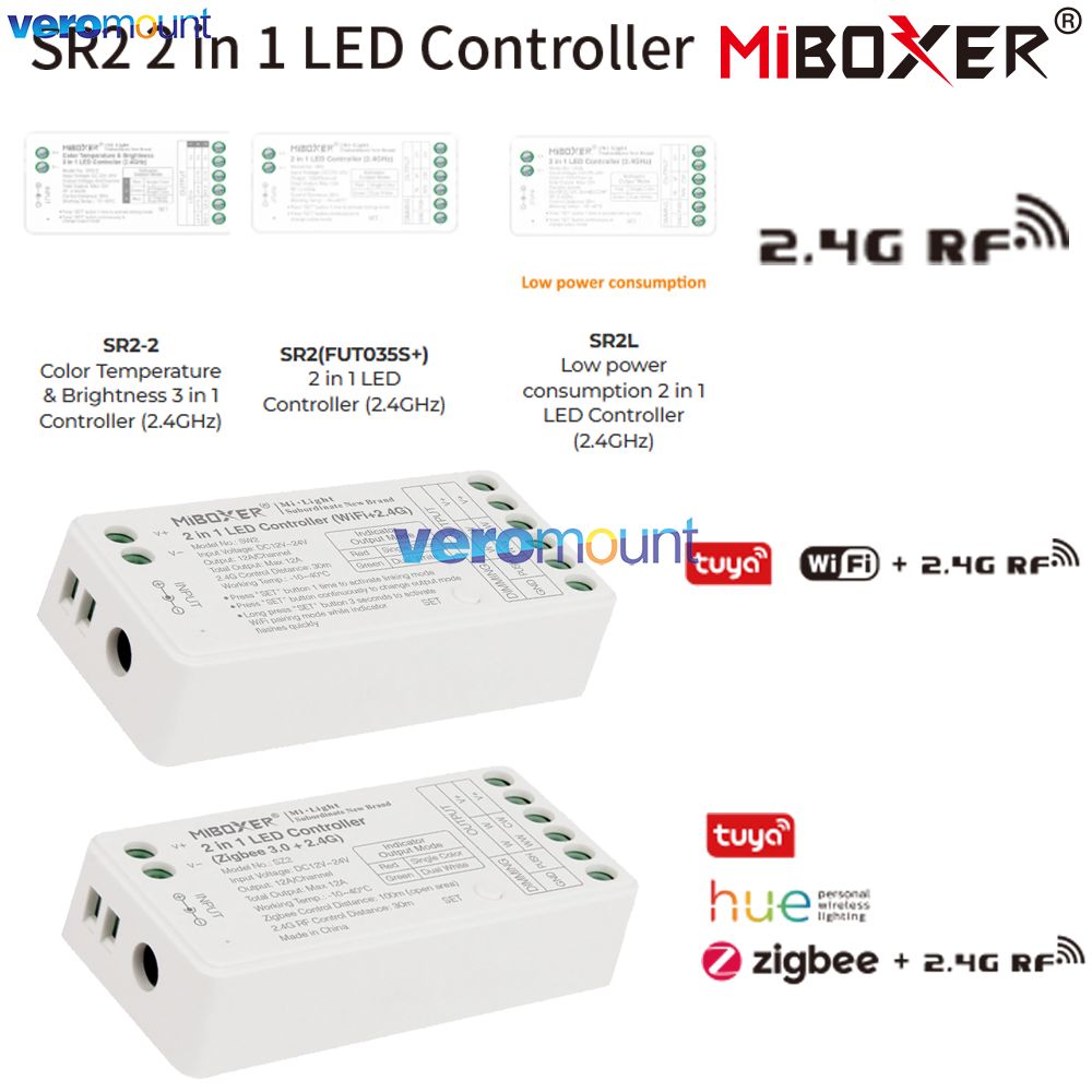 Wifi Led Dimmer - MiBoxer SR2 2.4G RF 2 in