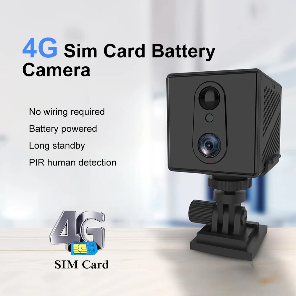Smart Home Battery Camera Ezviz - 4G SIM Card Powered 5MP Mini