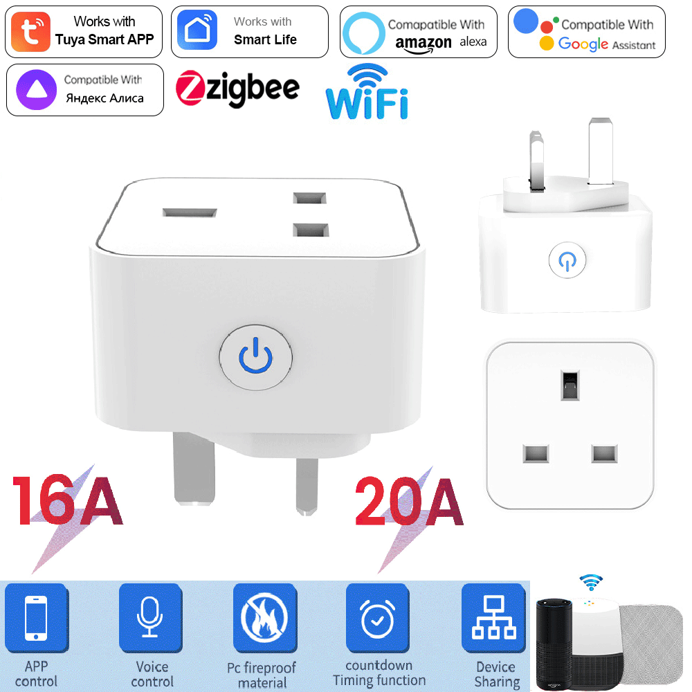 Tuya Smart Socket 16A/20A WiFi - огляд і ціна Smart Home Nest