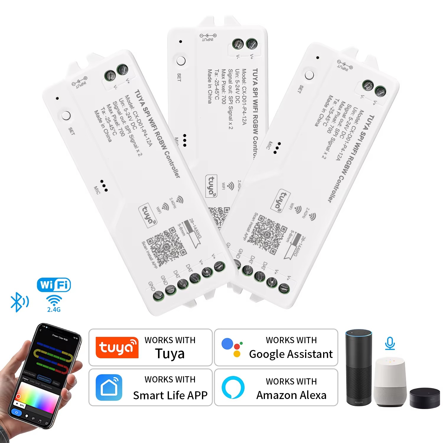 Tuya Wifi LED SPI RGBIC RGBWIC - огляд і ціна Wifi Led Dimmer