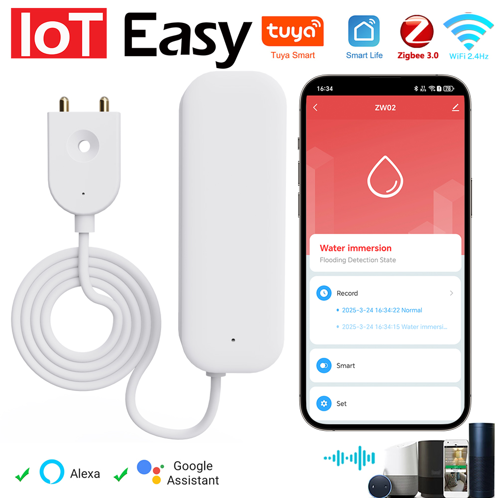 Tuya WiFi ZigBee Water Sensor  - огляд і ціна Smart Home Network