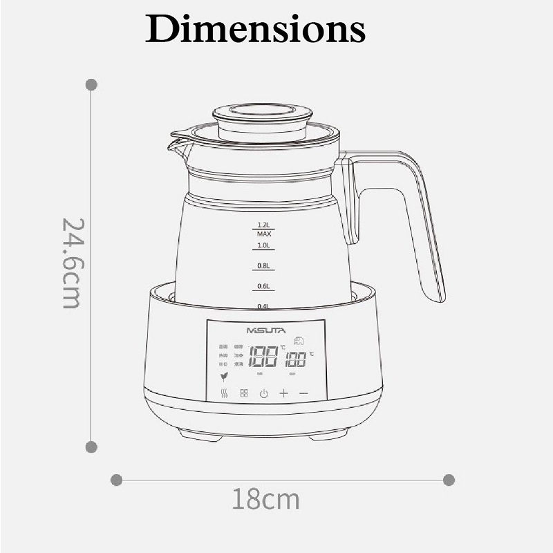 1.2L Electric Kettle Temperatu - огляд і ціна Home Smart Kettle