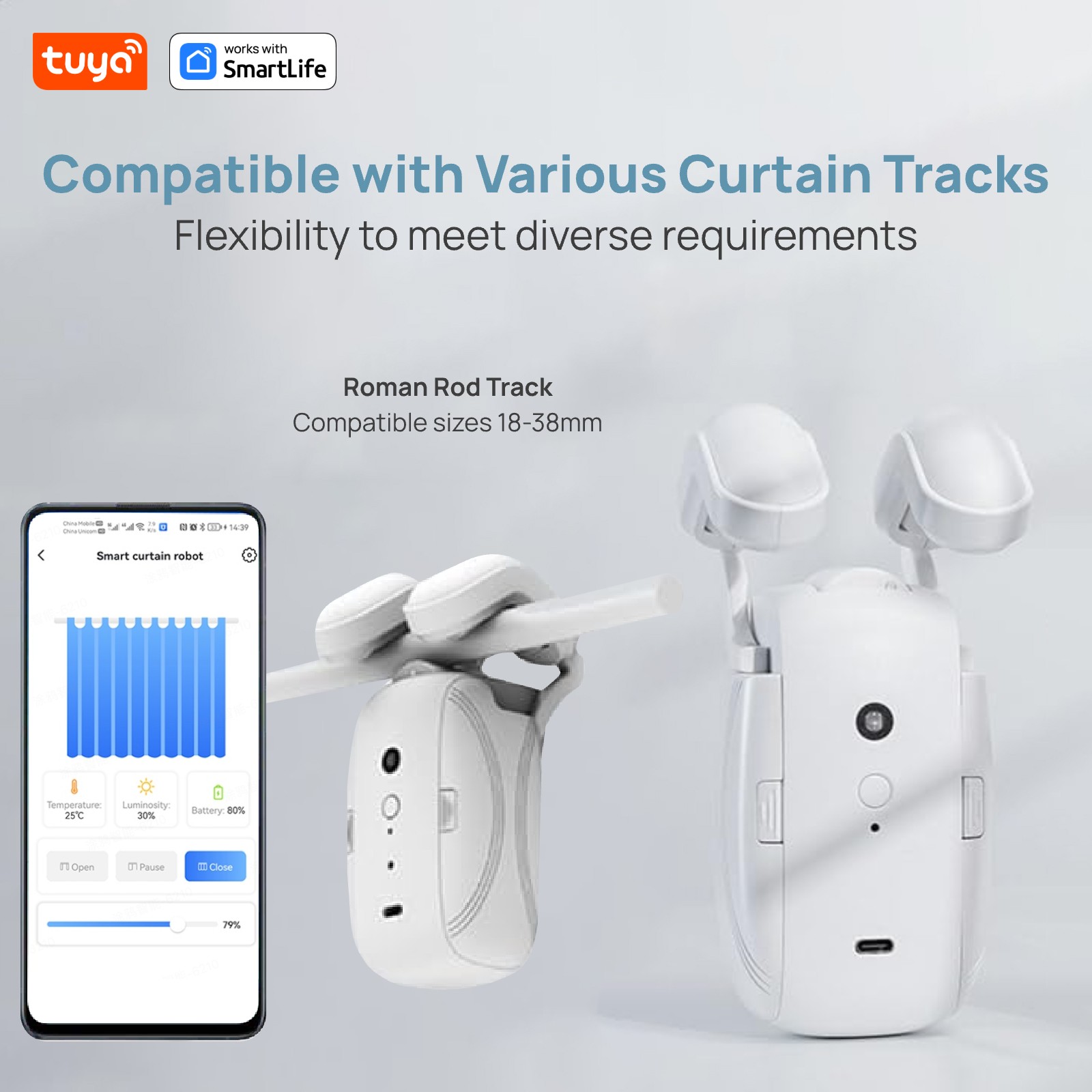 Tuya Smart Curtain Robot(Roman - огляд і ціна Smart Curtain Robot