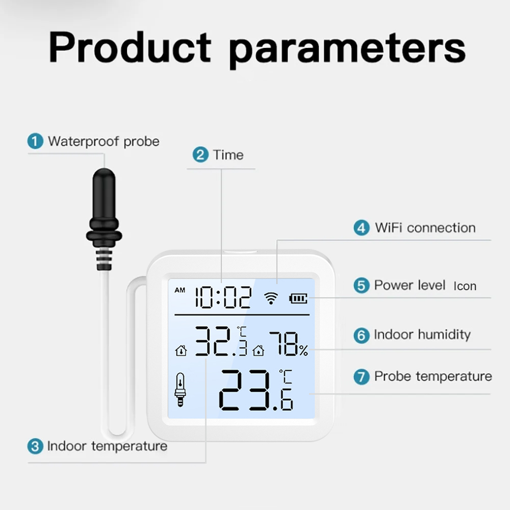 WiFi Humidity Temperature Sens - огляд і ціна Smart Home Tuya