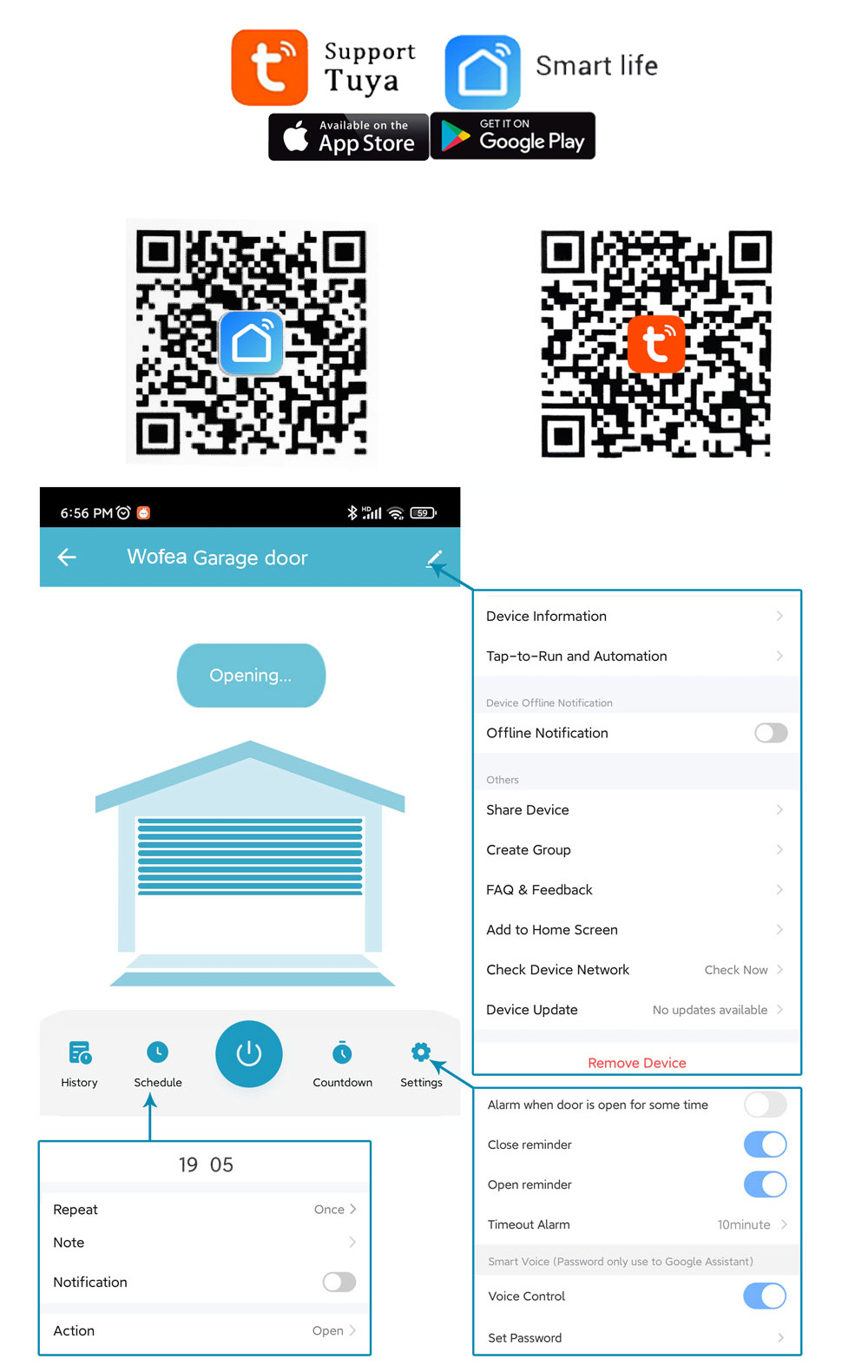 Wofea Tuya Smart WIFI 2.4G Gar - огляд і ціна Smart Home Vimar